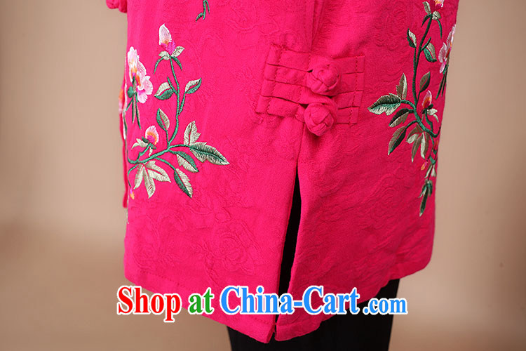 HYMN Sodom and Pratt 2015 spring new t-shirt Ethnic Wind Chinese Embroidery is withholding a thick mother larger antique embroidered Chinese T-shirt, long, Ma Clip Black XXXL pictures, price, brand platters! Elections are good character, the national distribution, so why buy now enjoy more preferential! Health