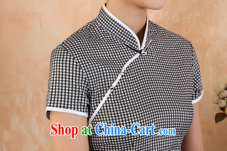 According to the conditions in summer and stylish new products, for a tight plaid print beauty cheongsam dress - 1 black L pictures, price, brand platters! Elections are good character, the national distribution, so why buy now enjoy more preferential! Health