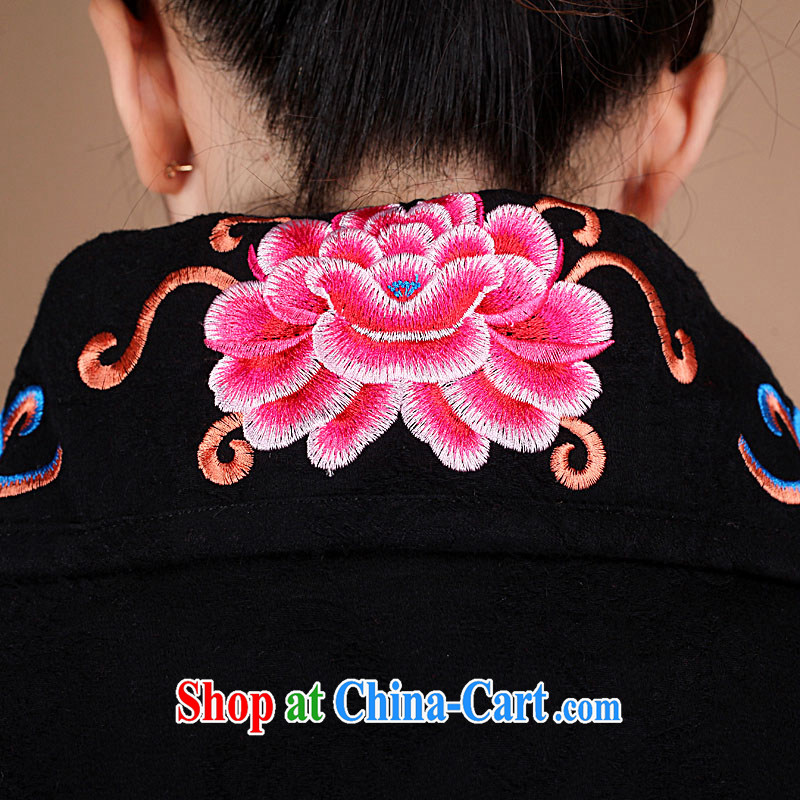 HYMN Sodom and Pratt 2015 spring new Chinese embroidery t-shirt, older women with thick mother cotton embroidered jacket ethnic wind retro-tie Chinese clothes of red XXXL Hymn, Sodom and diagrams, and shopping on the Internet