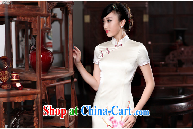 Birds love the boat whilst 2015 spring new 100% silk short-sleeved hand embroidery cheongsam QD 535 meters white XL pictures, price, brand platters! Elections are good character, the national distribution, so why buy now enjoy more preferential! Health