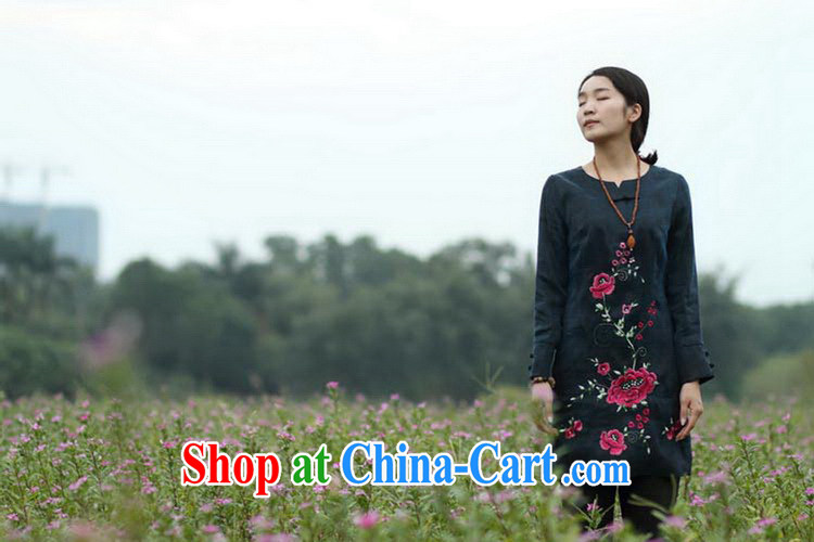 Ask a vegetarian (Yue and autumn as soon as possible new embroidered silk embroidered tray clip long-sleeved dresses, color pictures manually custom 15 Day Shipping manual customization, pictures, price, brand platters! Elections are good character, the national distribution, so why buy now enjoy more preferential! Health