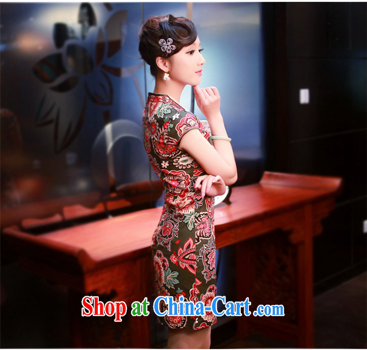 ruyi, 2015 new summer original female Chinese improved stylish everyday dresses dresses 0080 0080 army green L pictures, price, brand platters! Elections are good character, the national distribution, so why buy now enjoy more preferential! Health