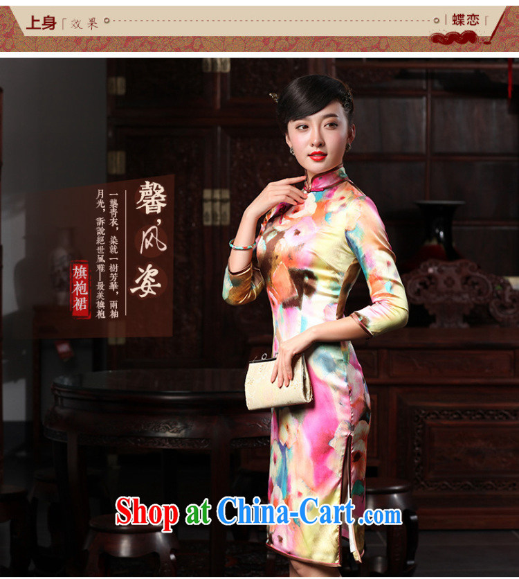 Butterfly Lovers 2015 spring new stylish improved sauna Silk Cheongsam dress in long, silk cheongsam 48,014 paintings L pictures, price, brand platters! Elections are good character, the national distribution, so why buy now enjoy more preferential! Health