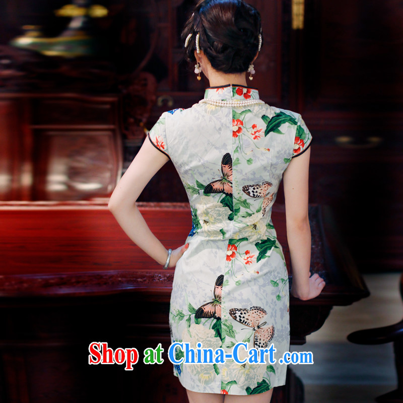 ruyi, 2015 new spring and summer girls improved butterfly Stylish retro-day summer cotton dresses 3013 3013 fancy M sporting, wind, shopping on the Internet
