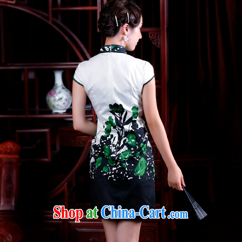 Unwind after the 2014 new spring and summer outfit improved short-sleeved fashion the flower basket daily outfit skirt 2046 2046 green XXL sporting, wind, and shopping on the Internet