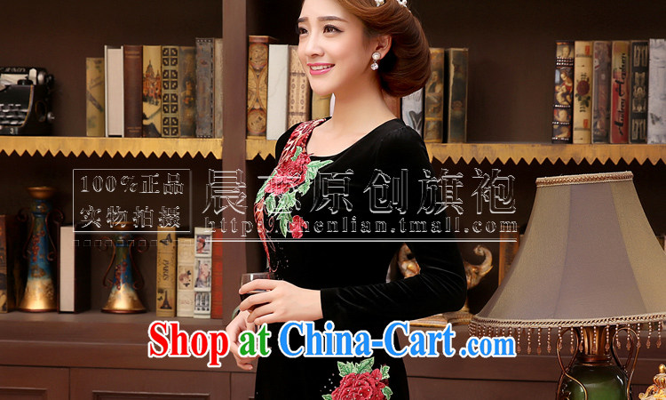 Morning, Autumn 2014 new middle-aged and older women are decorated in velvet dress cuff in MOM with larger female black XXL pictures, price, brand platters! Elections are good character, the national distribution, so why buy now enjoy more preferential! Health