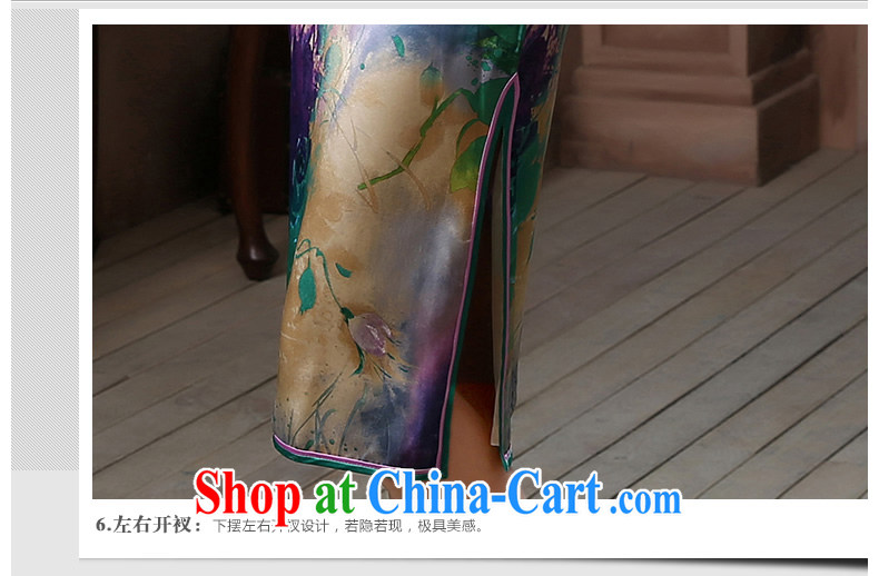The CYD HO Kwun Tong' cold Shanghai Silk King high-end dresses, long sauna silk retro dress QD 4723 fancy M pictures, price, brand platters! Elections are good character, the national distribution, so why buy now enjoy more preferential! Health