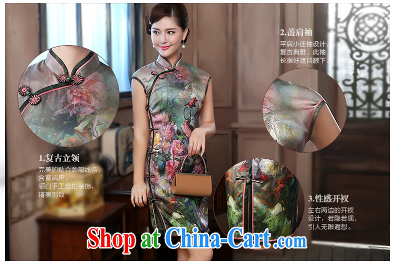 The CYD HO Kwun Tong' a color standard Silk Cheongsam 2015 traditional antique wood-tie no zipper on Lao QD 4803 fancy XXL pictures, price, brand platters! Elections are good character, the national distribution, so why buy now enjoy more preferential! Health