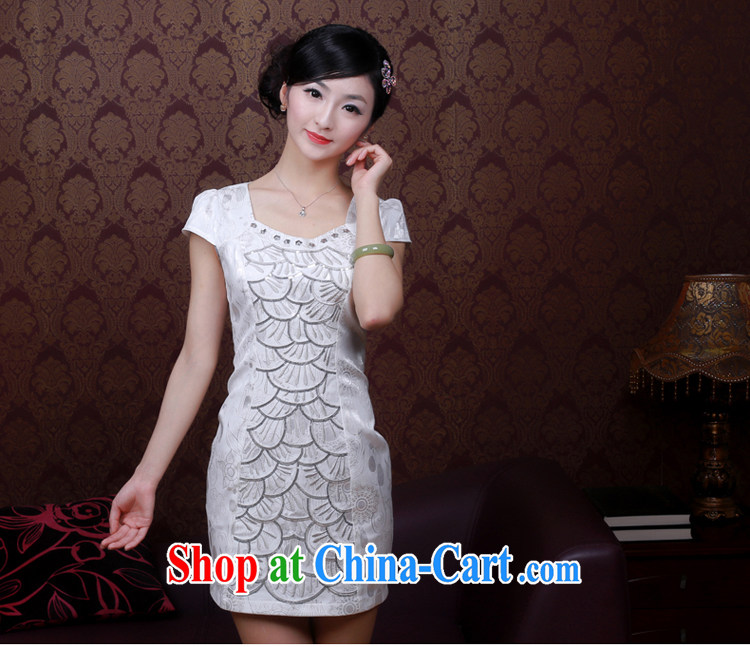Unwind after the new spring and summer women's clothing dresses stylish improved retro genuine, qipao dresses 4205 4205 white XXL pictures, price, brand platters! Elections are good character, the national distribution, so why buy now enjoy more preferential! Health