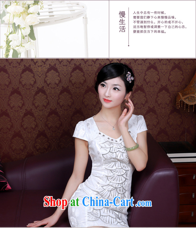 Unwind after the new spring and summer women's clothing dresses stylish improved retro genuine, qipao dresses 4205 4205 white XXL pictures, price, brand platters! Elections are good character, the national distribution, so why buy now enjoy more preferential! Health