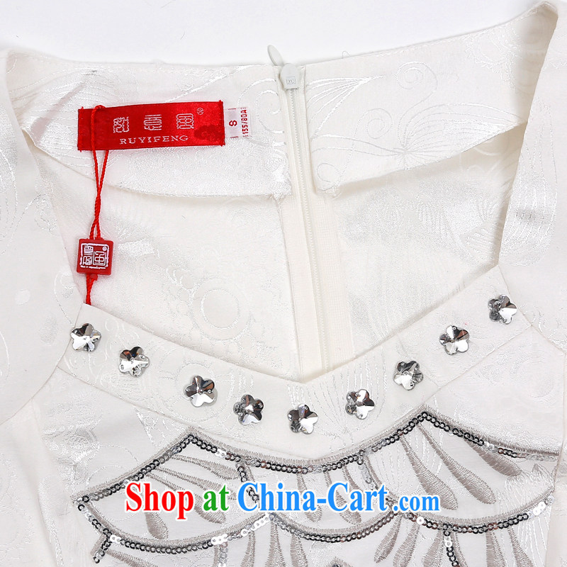 Unwind after the new spring and summer women's clothing dresses and stylish improved retro genuine, qipao dresses 4205 4205 white XXL sporting, wind, and shopping on the Internet