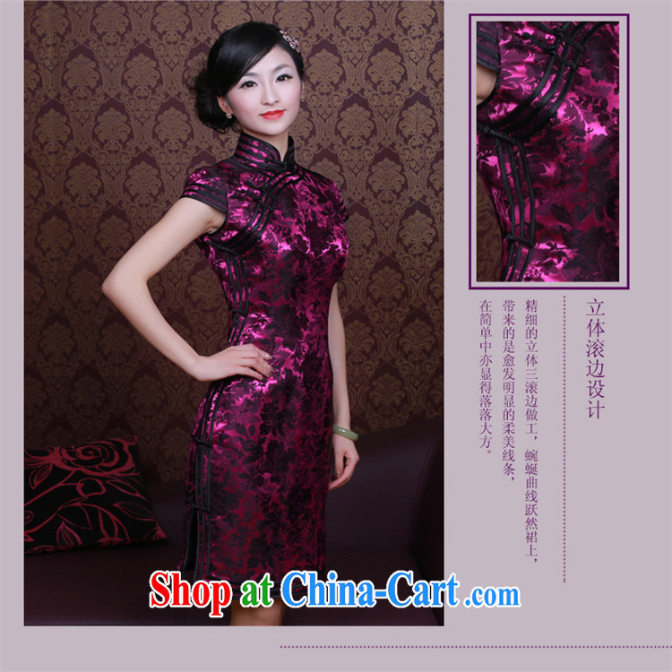 Unwind after the 2015 spring and summer new stylish dress cheongsam silk brocade Evening Dress upscale dresses 4019 4019 purple XXL pictures, price, brand platters! Elections are good character, the national distribution, so why buy now enjoy more preferential! Health