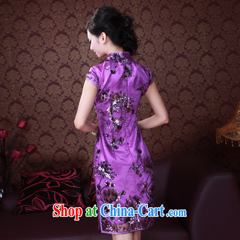 The Ruyi wind -- 2015 new summer dresses lace, antique high ethnic wind outfit 2068 2068 purple XL sporting, wind, shopping on the Internet