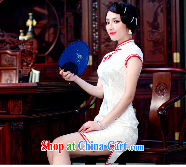 ruyi, 2015 stylish improvements, summer Chinese modern retro stamp cheongsam dress 0166 0166 red edge S pictures, price, brand platters! Elections are good character, the national distribution, so why buy now enjoy more preferential! Health