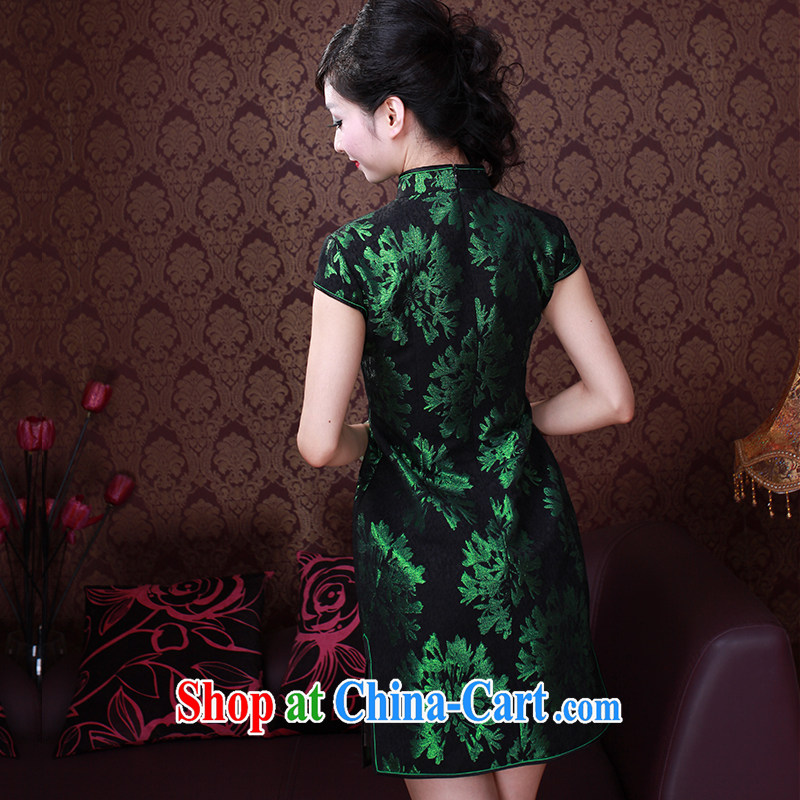 ruyi, 2013 new female improved stylish daily standard retro style dresses and 3011 3011 green M sporting, wind, shopping on the Internet