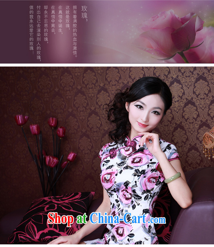 Unwind after the 2014 female summer improved stylish roses stretch cotton short daily classic cheongsam dress 0201 0201 fancy XXL pictures, price, brand platters! Elections are good character, the national distribution, so why buy now enjoy more preferential! Health
