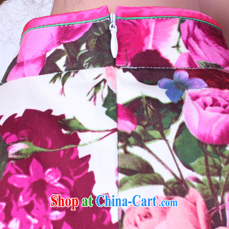 Unwind after the 2014 new spring and summer stylish improved cheongsam Leisure Suit short-sleeved dresses 4002 4002 fancy XL sporting, wind, shopping on the Internet