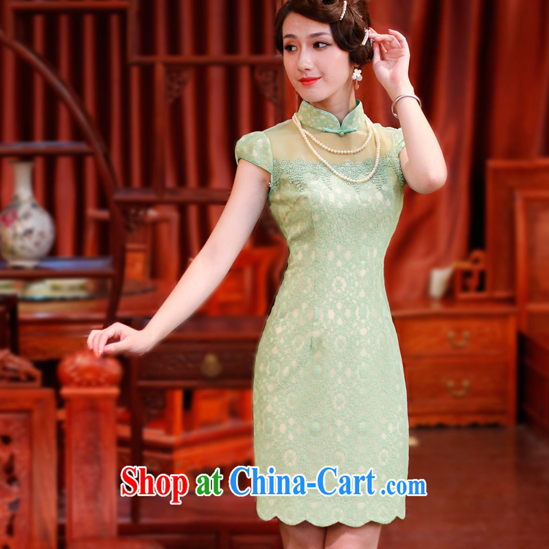 Ruyi style in a new, 2015 summer dresses skirts and stylish everyday retro casual dresses dresses 4503 4503 green XXL sporting, wind, and shopping on the Internet