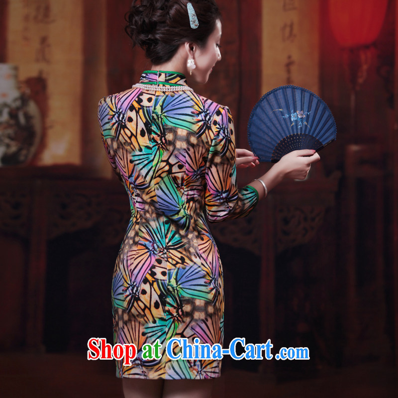 Ruyi style in a new, Autumn 2014 the cheongsam dress in stylish cuff daily retro dresses dresses 4506 4506 fancy XXL sporting, wind, shopping on the Internet