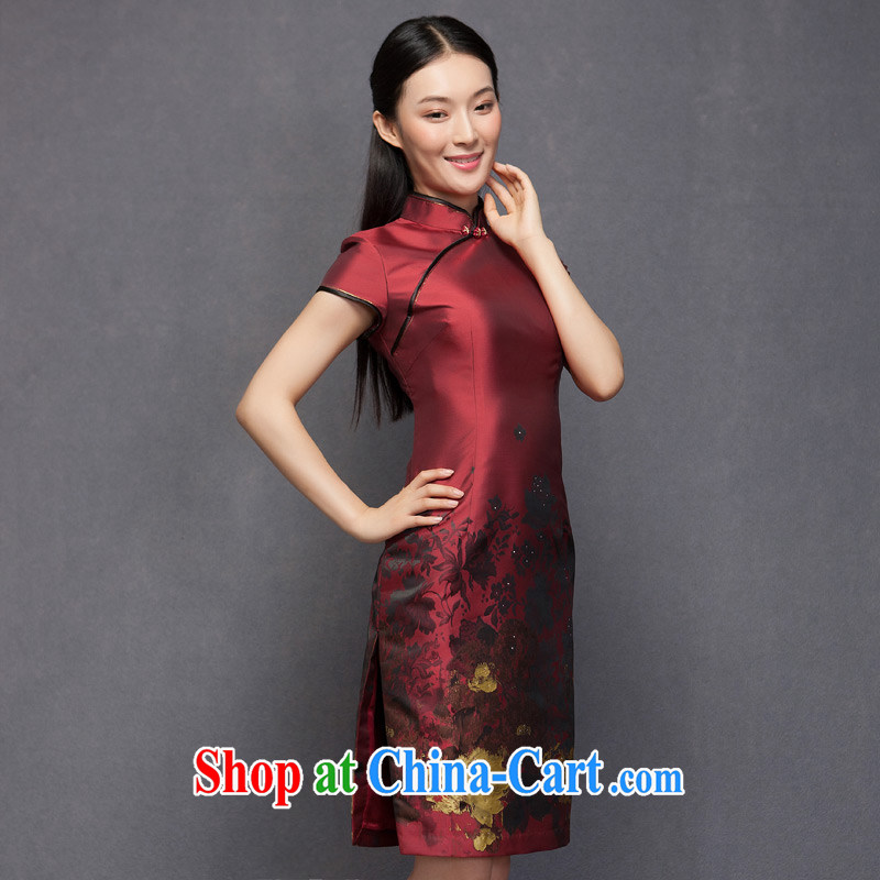 Winter dresses wood is really the 2015 new Uhlans on positioning a short cheongsam 11,711 04 deep red L, wood really has, online shopping