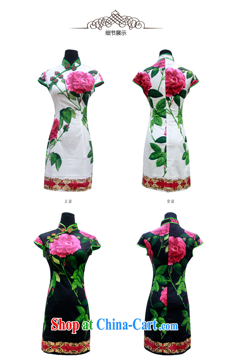 Ruyi style in a new, summer 2015 improved cheongsam dress stylish stamp duty cotton day dresses dresses 4326 white 4326 XL pictures, price, brand platters! Elections are good character, the national distribution, so why buy now enjoy more preferential! Health