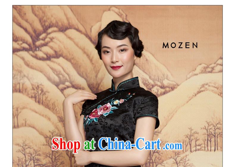 Wood is really the 2015 spring and summer new embroidered beauty short winter cheongsam dress 22,131 01 black XXL (B) pictures, price, brand platters! Elections are good character, the national distribution, so why buy now enjoy more preferential! Health