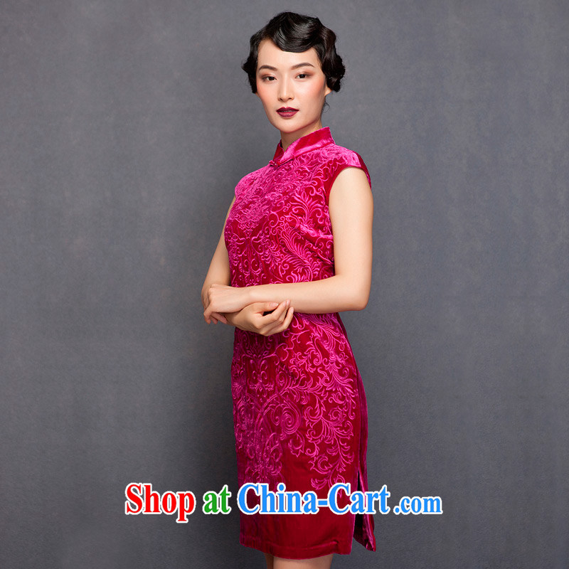 Wood is really the 2015 spring new short winter cheongsam dress 22,262 18 deep toner XXL (A), wood really has, online shopping