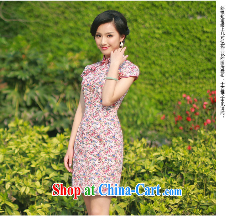 Ruyi style in a new, 2015 summer cheongsam dress stylish stamp duty cotton daily retro cheongsam dress 4325 4325 fancy XXL pictures, price, brand platters! Elections are good character, the national distribution, so why buy now enjoy more preferential! Health