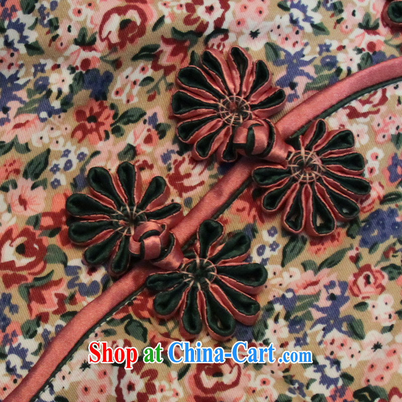 Unwind after the new 2015 summer cheongsam dress stylish stamp duty cotton daily retro dresses dresses 4325 4325 fancy XXL sporting, wind, and shopping on the Internet