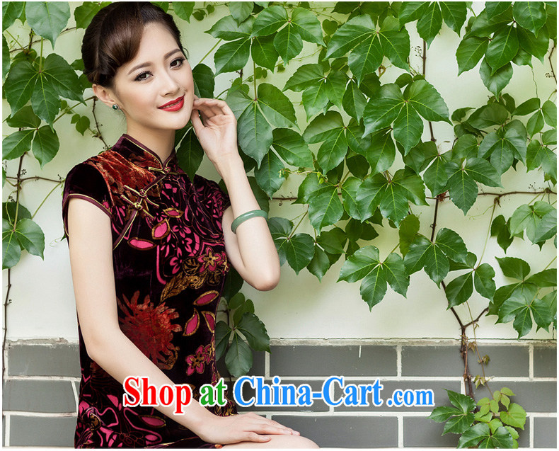 Yin Yue NARS summer 2014 new retro cheongsam dress silk black flower lint-free cloth dress elegantly refined daily short picture color 4 XL pictures, price, brand platters! Elections are good character, the national distribution, so why buy now enjoy more preferential! Health