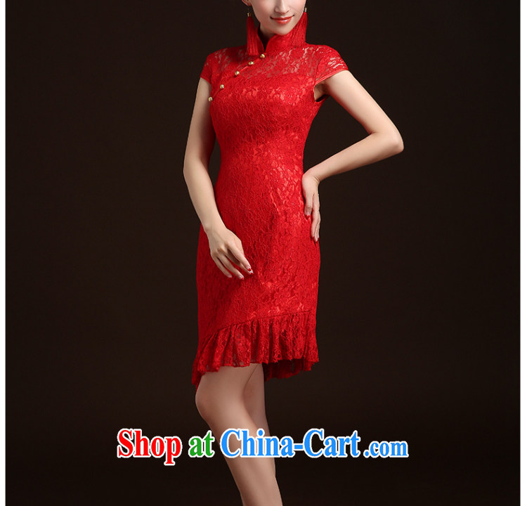 Ms Audrey EU Qi toast serving summer 2015 new small dress Korean red short, Retro dresses lace beauty wedding dresses Princess package shoulder bridal back doors dresses, red custom final demand plus the $30 pictures, price, brand platters! Elections are good character, the national distribution, so why buy now enjoy more preferential! Health