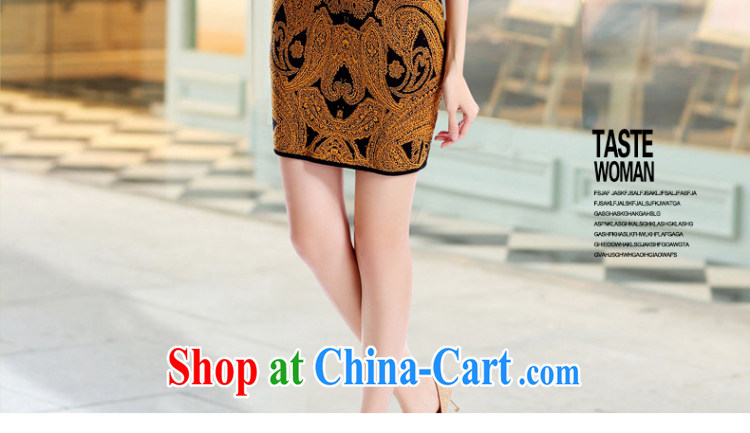 Wong Sze-shark outfit summer 2015 New Products stretch knitted flowers improved dresses female H 257 black gold M pictures, price, brand platters! Elections are good character, the national distribution, so why buy now enjoy more preferential! Health