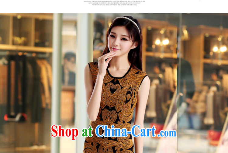 Wong Sze-shark outfit summer 2015 New Products stretch knitted flowers improved dresses female H 257 black gold M pictures, price, brand platters! Elections are good character, the national distribution, so why buy now enjoy more preferential! Health