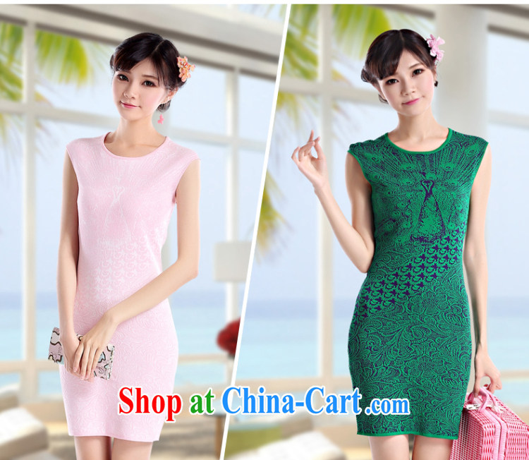 Wong Sze-shark 2014 summer new round-collar sleeveless short retro knitted dresses OL cultivating graphics thin dresses H 255 pink M pictures, price, brand platters! Elections are good character, the national distribution, so why buy now enjoy more preferential! Health