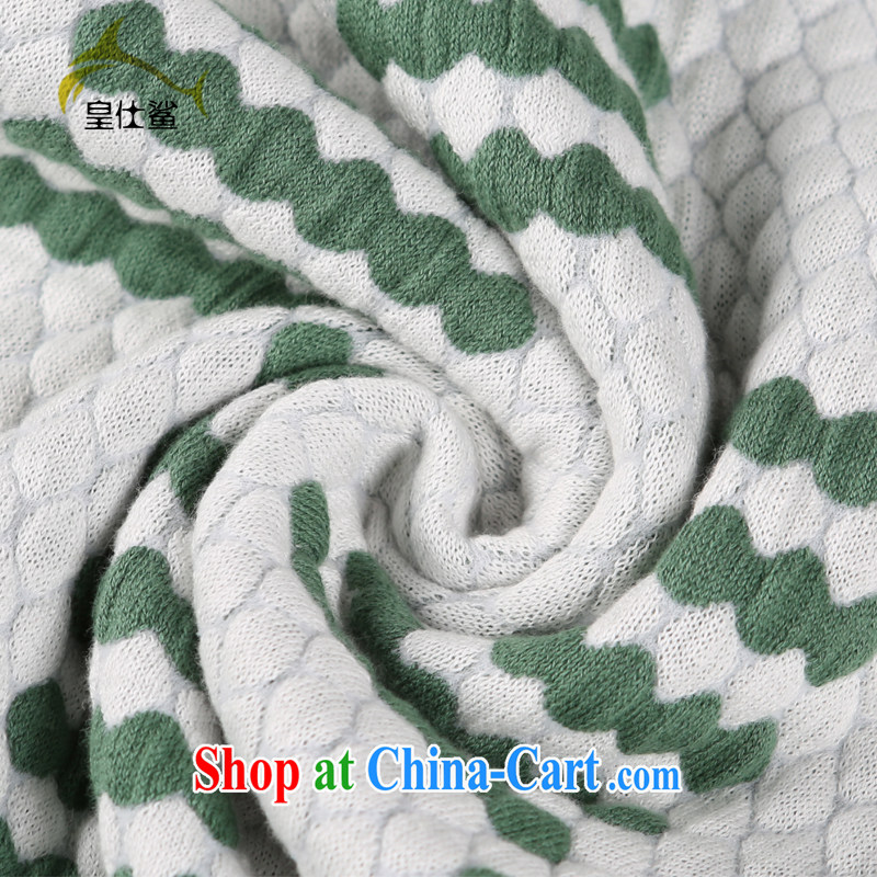 Wong Sze-sharks Korean version 2014 summer, cotton knitted fabric has been relaxed and dress clothes W 353 Drift-green-white M, Mr Rafael Hui shark (HSS), online shopping