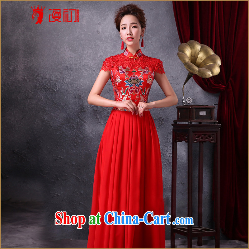 Early spread in winter 2015, wedding dresses long lace bows serving elegant moderator dress Welcome Kit red XXL, diffuse, and shopping on the Internet