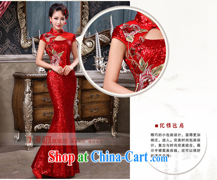 Definition 2015 early winter long robes, new Chinese Antique, lace crowsfoot dresses bridal red toast serving evening red XXL pictures, price, brand platters! Elections are good character, the national distribution, so why buy now enjoy more preferential! Health