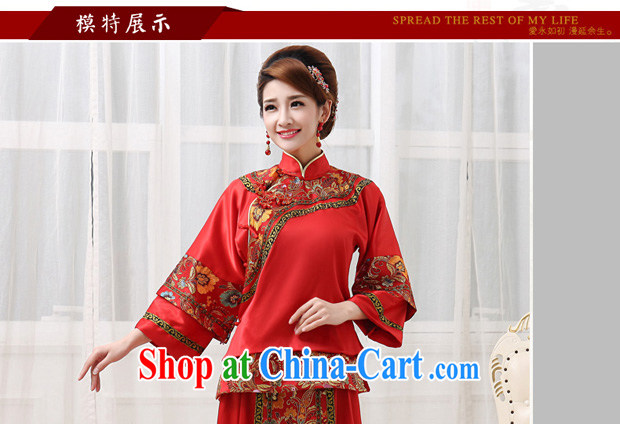 Early definition, Sau Wo service 2015 new bridal gown Chinese long-sleeved dresses use phoenix retro wedding toast serving red XXL code pictures, price, brand platters! Elections are good character, the national distribution, so why buy now enjoy more preferential! Health