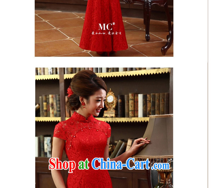 Early definition 2015 new dresses bridal wedding lace dresses retro dresses bridal dresses serving toast long cheongsam red XXL pictures, price, brand platters! Elections are good character, the national distribution, so why buy now enjoy more preferential! Health