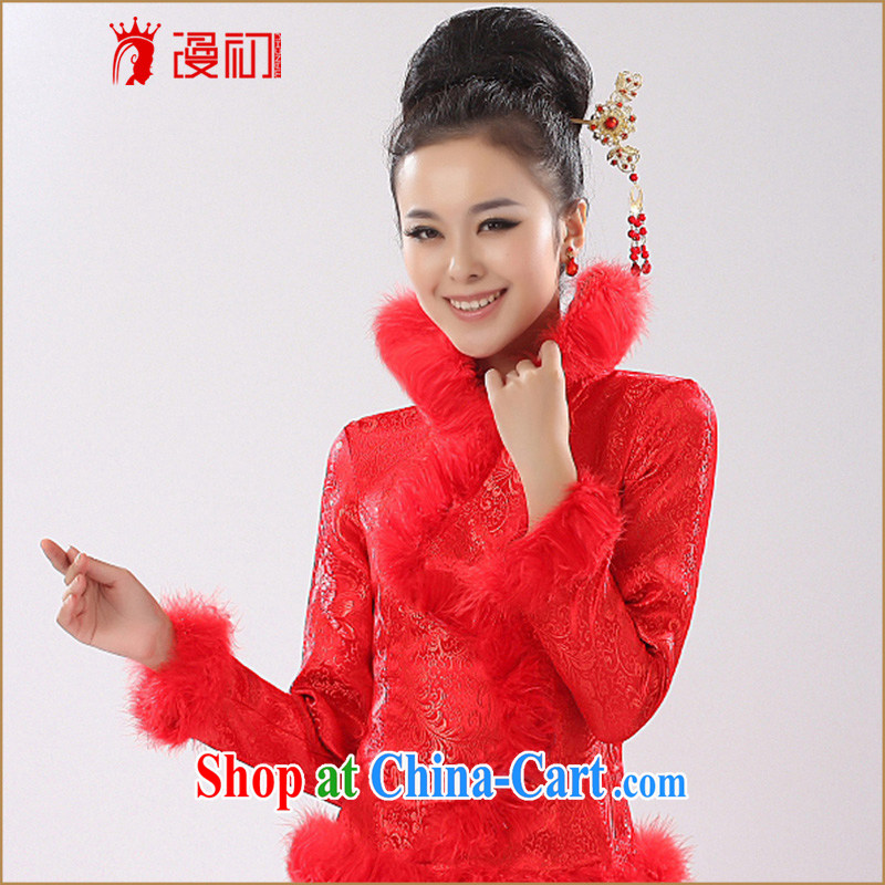 Early definition 2015 new stylish and improved winter clothing cheongsam dress bridal dresses serving toast red bridesmaid dress red XXL, spread, early, and shopping on the Internet