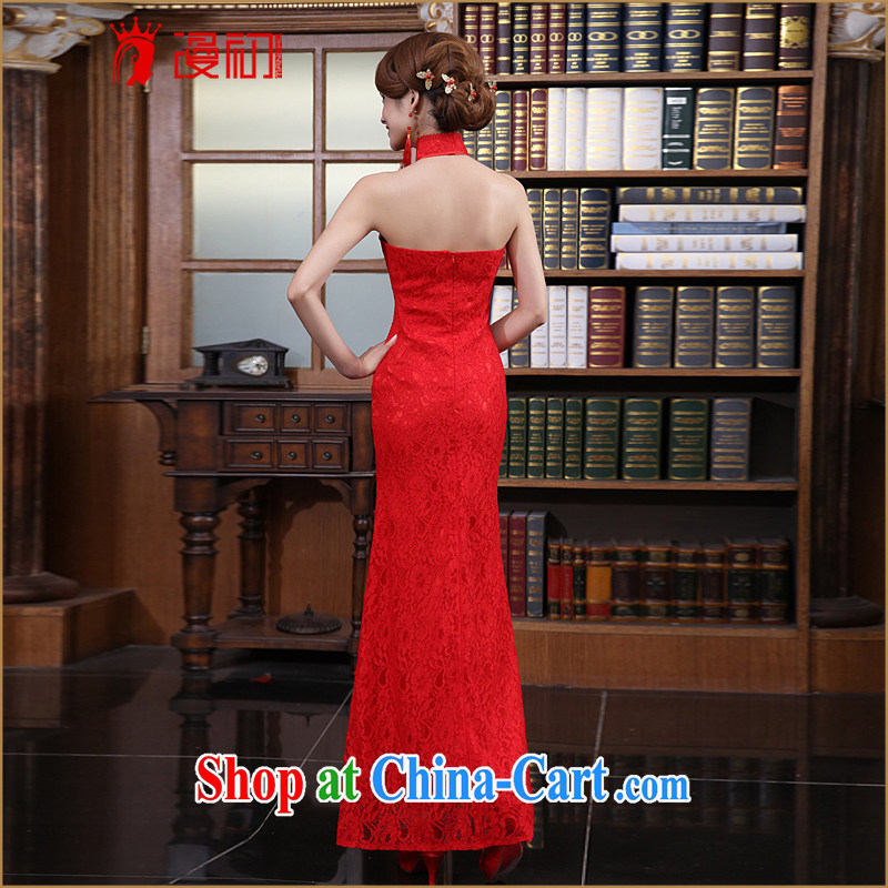 Early definition 2015 new bridal dresses stylish improved retro wedding toast long cheongsam dress Spring Summer red XXL, diffuse, and shopping on the Internet