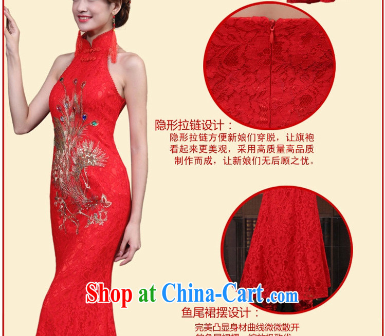 Early definition 2015 new bridal dresses stylish improved retro wedding toast long cheongsam dress spring and summer red XXL pictures, price, brand platters! Elections are good character, the national distribution, so why buy now enjoy more preferential! Health