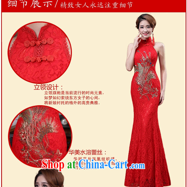 Early definition 2015 new bridal dresses stylish improved retro wedding toast long cheongsam dress spring and summer red XXL pictures, price, brand platters! Elections are good character, the national distribution, so why buy now enjoy more preferential! Health