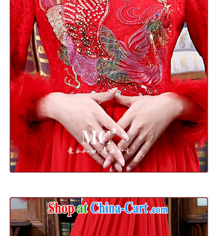 New 2015 spring long cheongsam red long-sleeved improved bridal dresses spring and summer wedding retro toast serving red XXL pictures, price, brand platters! Elections are good character, the national distribution, so why buy now enjoy more preferential! Health