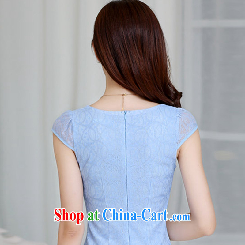 And his head fall 2015, cotton, for embroidered cheongsam 6594 #Blue. XXL, and strong and energetic, and shopping on the Internet