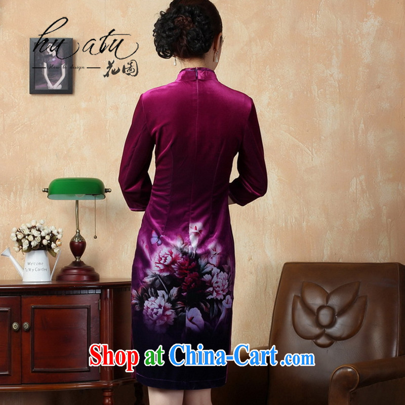 Take the autumn new cheongsam dress Chinese leader, Kim Jong-il Stretch Wool painting stylish classic cuff in improved short cheongsam 6 2 XL, figure, and shopping on the Internet