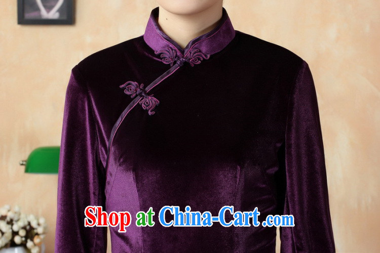 Spend the autumn and the New Tang Women's clothes cheongsam plain color-stretch the wool long cheongsam 7 cuff T 0001 - B 3 XL pictures, price, brand platters! Elections are good character, the national distribution, so why buy now enjoy more preferential! Health