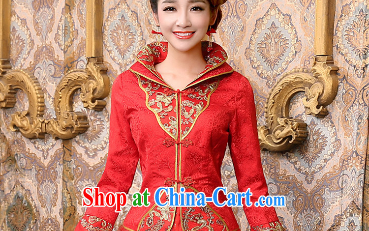 A good service is 2015 new spring and summer red bridal wedding dress Chinese long-sleeved dresses toast 9 serving the cuff, lantern skirt XL pictures, price, brand platters! Elections are good character, the national distribution, so why buy now enjoy more preferential! Health