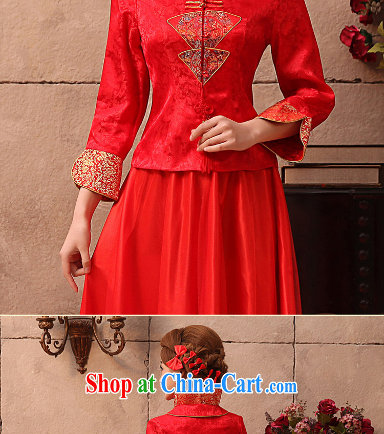 A good service is a 2015 new spring and summer red Chinese married Yi bridal wedding dress long-sleeved dresses toast 9 serving a long sleeved dress L pictures, price, brand platters! Elections are good character, the national distribution, so why buy now enjoy more preferential! Health