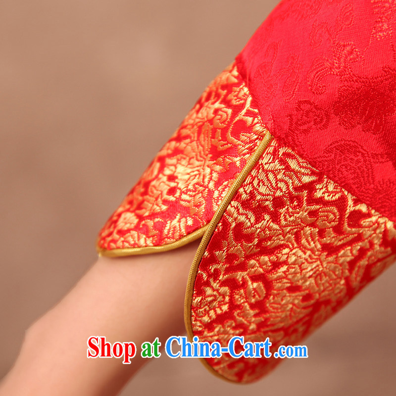 A good service is a 2015 new spring and summer red Chinese married Yi bridal wedding dress long-sleeved robes bows service 9 long sleeves dress L, good service, and, shopping on the Internet